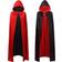 Unisex Halloween Reversible Hooded Cloak, Vampire Witch Capes Magician Costume for Halloween Costume Party