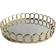 American Atelier Round Mirror Looped Tray In Gold Serving Tray 15"