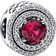 Pandora Sparkling Levelled Round Charm - Silver/Red/Transparent