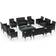 vidaXL 3095960 Lounge-Set, 1 Bord inkl. 8 Stolar & 4 Soffor