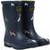 Joules Roll Up Flexible Printed Wellies - Navy Rainbow Dog