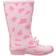 Joules Roll Up Flexible Printed Wellies - Pink Giraffe