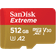 SanDisk Extreme microSDXC Class 10 UHS-I U3 V30 A2 190/130MB/s 512GB + Adapter