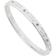 Coach Signature Hinged Bangle - Silver/Transparent