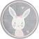 Safavieh Carousel Kid's Bunny Area Rug Round 6.7x6.7"