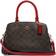 Coach Mini Lillie Carryall In Signature Canvas - Brown/Red