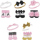 Hudson Baby Girl's Headband & Socks Gift Set 10-pack