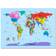 Trademark Fine Art Childrens World Map Framed Art