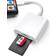 SD Card Reader for iPhone iPad, Deer Trail Gaming Camera MicroSD Card Reader Memory Card Reader for iPhone/iPad, No App Required, Plug and Play