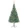 vidaXL LEDs&Ball Set Pinecones Christmas Tree 82.7"