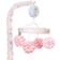 Lambs & Ivy Signature Botanical Pink Floral Musical Baby Crib Mobile