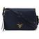 Prada Vitello Phenix Shoulder Flap Crossbody Bag - Navy Blue