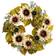 Nearly Natural 24" Sunflower and Hydrangea Artificial Autumn Wreath Decorative Item