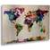 Trademark Fine Art Michael Tompsett 'Watercolor World Map' Framed Art 22x16"