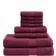 Madison Park 8pc Cotton Bath Towel Red (137.2x76.2)