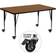 Flash Furniture XU-A3060-REC-OAK-H-A-CAS-GG Trolley Table 30x60"