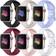 Maledan Silicone Waterproof Sport Band for Apple Watch Series 7/6/5/4/3/2/1/SE 6-Pack