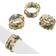 Saro Lifestyle Beaded Napkin Ring 1.5" 4