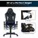 Goplus Massage Gaming Chair - Black/Blue