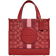 Coach Dempsey Tote 22 In Signature Jacquard with Stripe and Coach Patch - Red