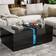 Ikifly Modern High Glossy With LED Lights Coffee Table 19.7x30.3"