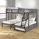 Donco kids Full over Double Twin Loft Bunk Bed with Trundle