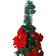 Northlight 6-ft Pre-Lit Poinsettia Slim Artificial Christmas Tree 72"