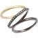 Armenta Old World Midnight Stacking Ring Set - Gold/Black/Diamonds