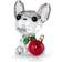 Swarovski Holiday Cheers French Bulldog Christmas Tree Ornament 1.5"