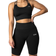 ICANIWILL Ribbed Define Seamless Sports Bra - Black