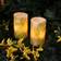 LumaBase Lace Leaf LED Candle 5" 2