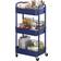 Rolling Utility Cart Trolley Table 11.4x15.4"