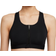 Nike Swoosh Medium-Support Padded Zip-Front Sports Bra - Black/White