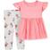 Carter's Toddler Tulle Peplum Top & Legging Set 2-Piece - Pink/Heather