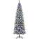 GlitzHome Flocked Pencil Christmas Tree 108"