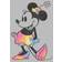 Disney Girl's Mickey & Friends Rainbow Tie-Dye Minnie Mouse - Athletic Heather
