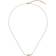 Hugo Boss Saya Double Bar Necklace - Gold/Transparent