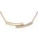 Hugo Boss Saya Double Bar Necklace - Gold/Transparent