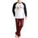 IFFEI Letter Print Top and Plaid Pants Pajamas Sets