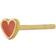 Stine A Petit Love Heart Earring - Gold/Coral