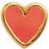 Stine A Petit Love Heart Earring - Gold/Coral