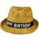 Boland Gold Hat Happy Birthday
