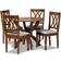 Baxton Studio April Modern Dining Set 13.9x35.4" 5