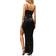 BerryGo Sexy V Neck Bodycon Sequin Gown Evening Dress