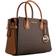 Michael Kors Mercer Medium Logo and Leather Belted Satchel - Brown