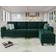 Belffin Sectional Velvet Green Sofa 106.7" 4 Seater