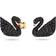 Swarovski Iconic Swan Pierced Earring - Rose Gold/Black/Pearls