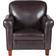 HomePop Faux Leather Accent Chair with Rolled Arms