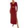 Alexia Admor Farish Long Sleeve Maxi Dress - Burgundy