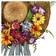 Nearly Natural Mixed Flower Hat Wreath Decoration 18"